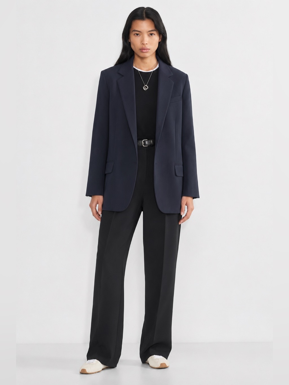 Aritzia Wilfred Therese Blazer Navy Size Small
